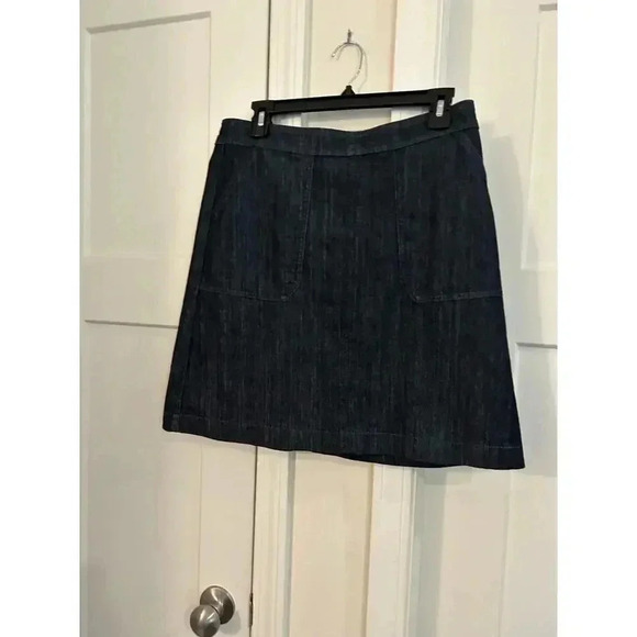 BODEN lightweight denim pencil skirt cotton elastic blend size 8 - Picture 2 of 7